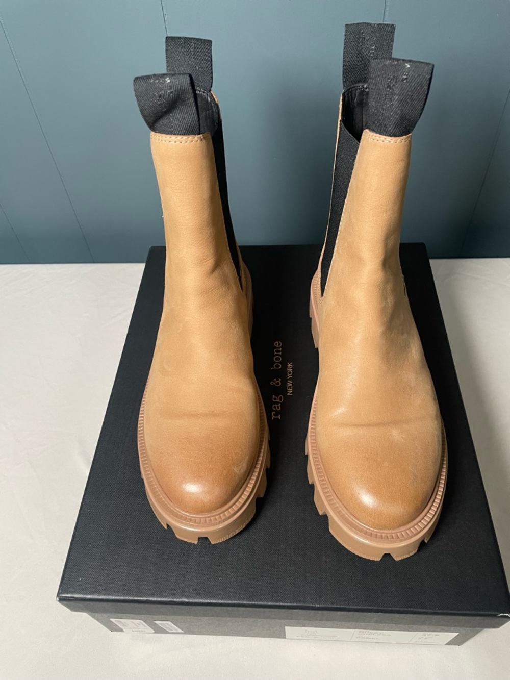 Rag & Bone Quest Chelsea Boots Camel Tan Women’s EU 37.5/US 7.5 - NEW w/ Box - Picture 4 of 10